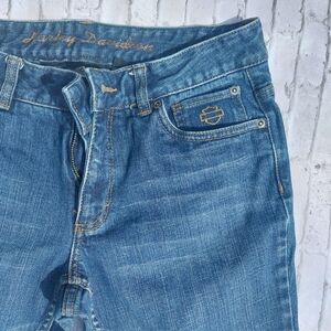 Harley-Davidson Women's Mid-Rise Jeans Apparel Size 6 Stretch Denim US Women's